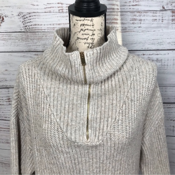 Cupcakes and Cashmere half zip cowl neck knit long sleeve popover sweater - Picture 8 of 8